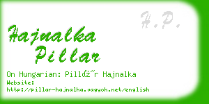 hajnalka pillar business card